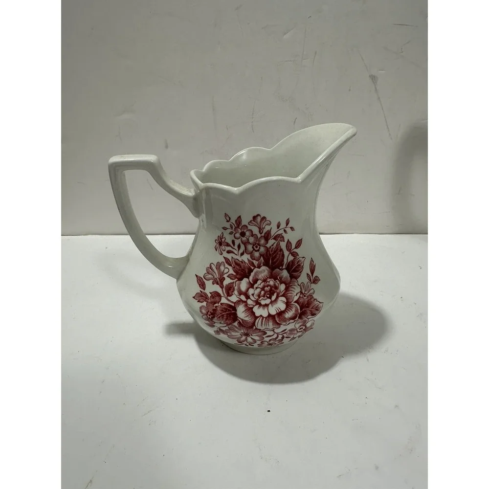 Royal Staffordshire Avondale Large +‎ Small Pitcher Bowl Set 2 England J&G Pink